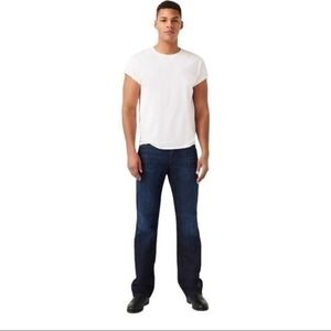 7 For All Mankind Austyn Relaxed Straight Leg Dark Blue Wash Jeans Size 36